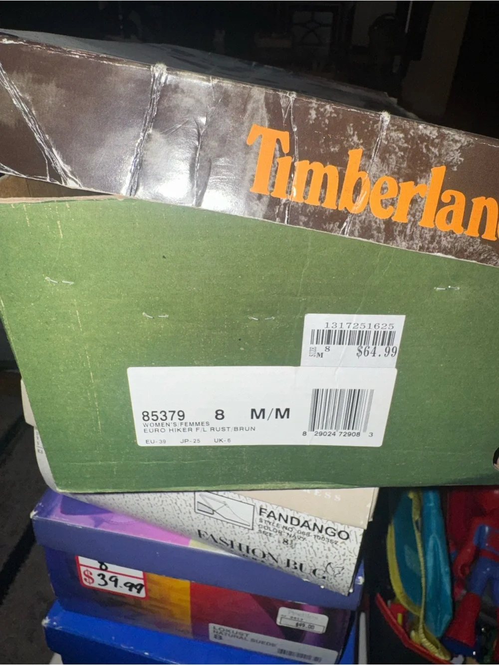 Timberland Men’s Tan and Dark Brown Nubuck Hiking Boots